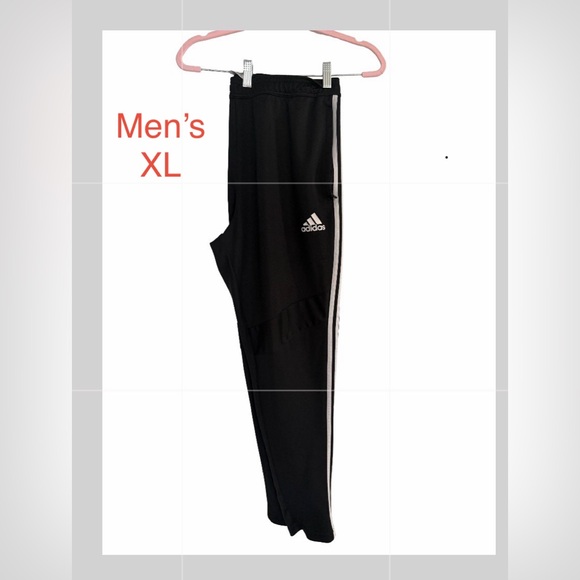 adidas Other - ADIDAS MENS Adidas Black Track Pants with White Side Stripes, Size XL